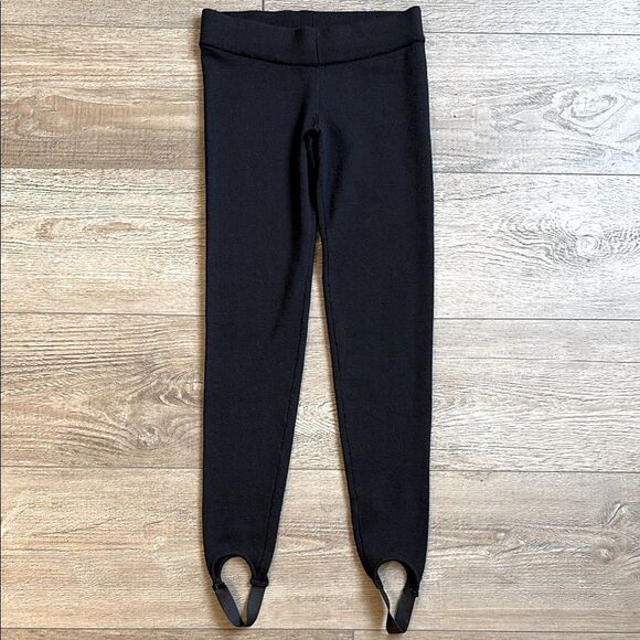 White + Warren Black Wool Knit Stirrup Leggings Revolve Shopbop - Picture 1 of 3